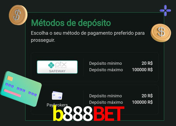 O cassino b888bet oferece uma grande variedade de métodos de pagamento